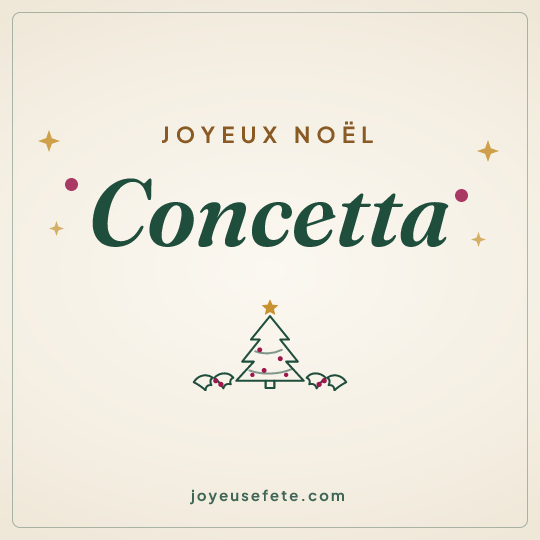 Image carrée « Joyeux Noël Concetta » pour WhatsApp
