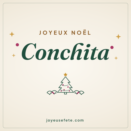 Image carrée « Joyeux Noël Conchita » pour WhatsApp