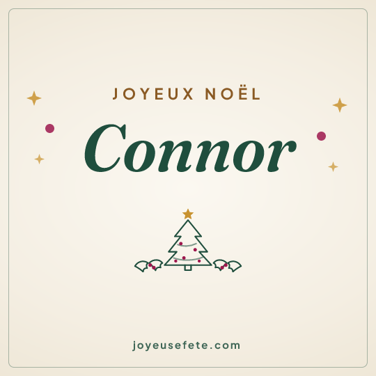 Image carrée « Joyeux Noël Connor » pour WhatsApp