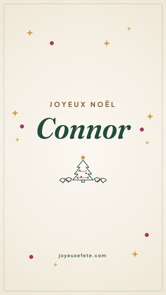 Image « Joyeux Noël Connor » au format story