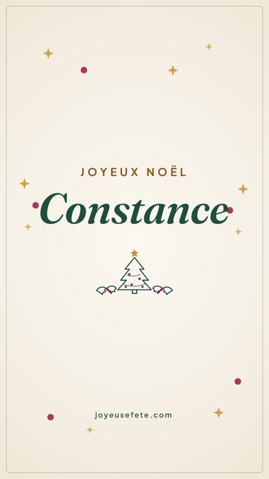 Image « Joyeux Noël Constance » au format story