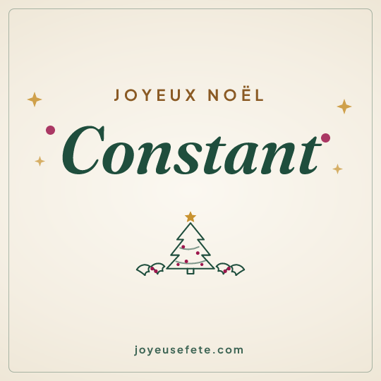 Image carrée « Joyeux Noël Constant » pour WhatsApp