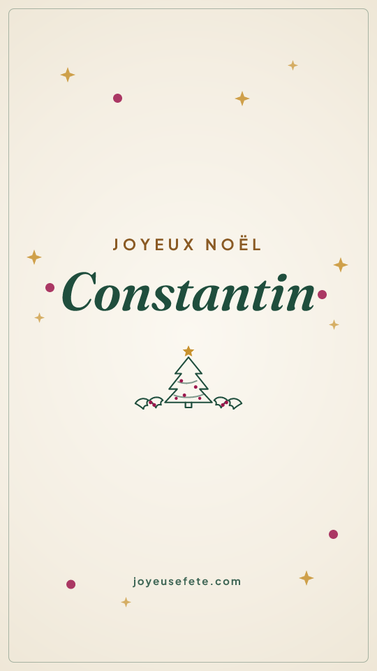 Image « Joyeux Noël Constantin » au format story
