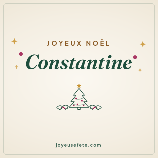 Image carrée « Joyeux Noël Constantine » pour WhatsApp