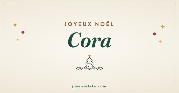 Image « Joyeux Noël Cora » au format large