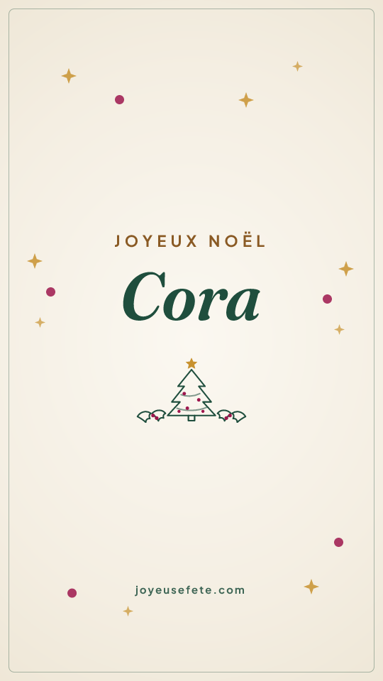 Image « Joyeux Noël Cora » au format story