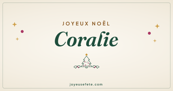 Image « Joyeux Noël Coralie » au format large