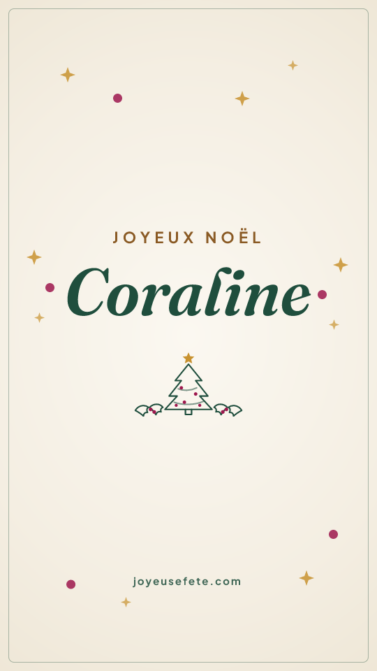 Image « Joyeux Noël Coraline » au format story