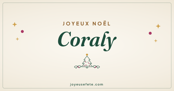 Image « Joyeux Noël Coraly » au format large