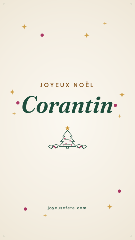 Image « Joyeux Noël Corantin » au format story