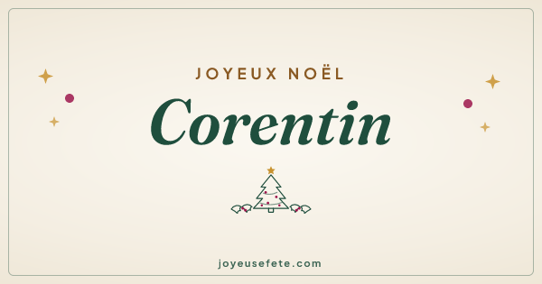 Image « Joyeux Noël Corentin » au format large