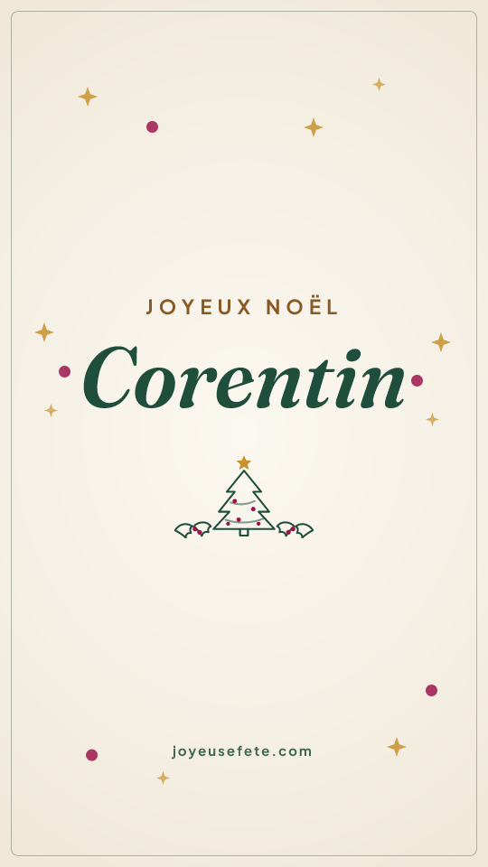 Image « Joyeux Noël Corentin » au format story
