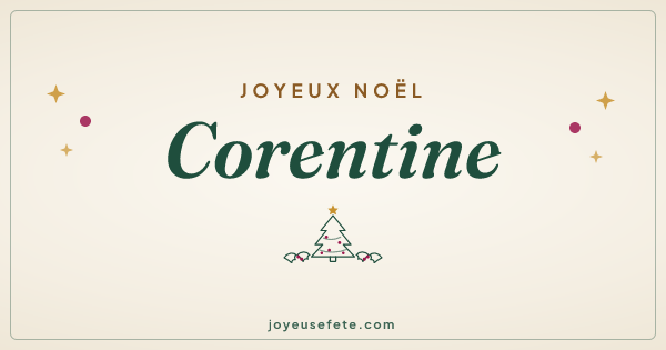 Image « Joyeux Noël Corentine » au format large