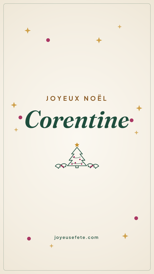 Image « Joyeux Noël Corentine » au format story
