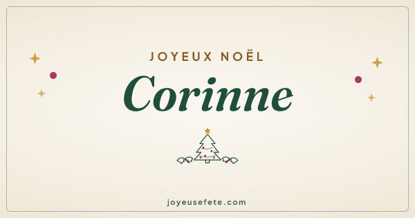 Image « Joyeux Noël Corinne » au format large