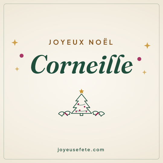 Image carrée « Joyeux Noël Corneille » pour WhatsApp
