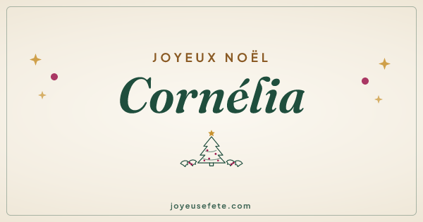 Image « Joyeux Noël Cornélia » au format large