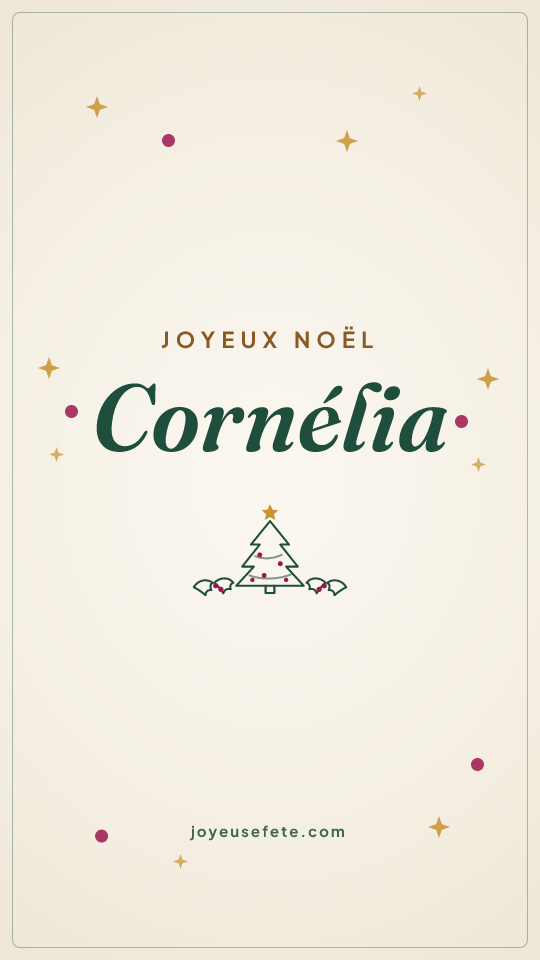 Image « Joyeux Noël Cornélia » au format story