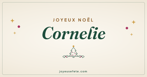 Image « Joyeux Noël Cornelie » au format large