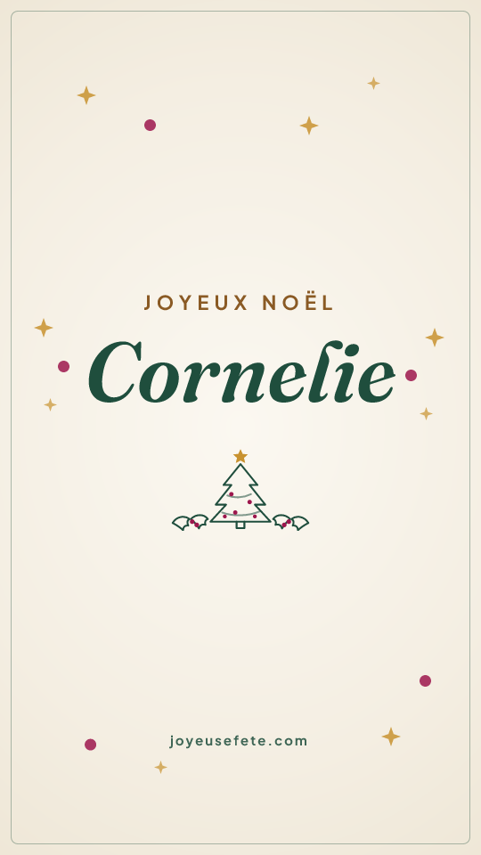 Image « Joyeux Noël Cornelie » au format story