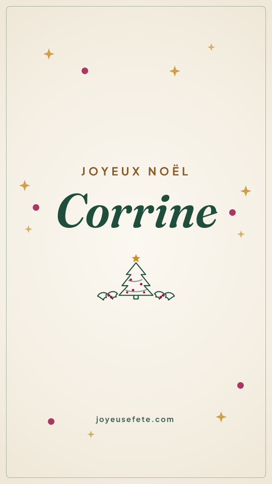 Image « Joyeux Noël Corrine » au format story