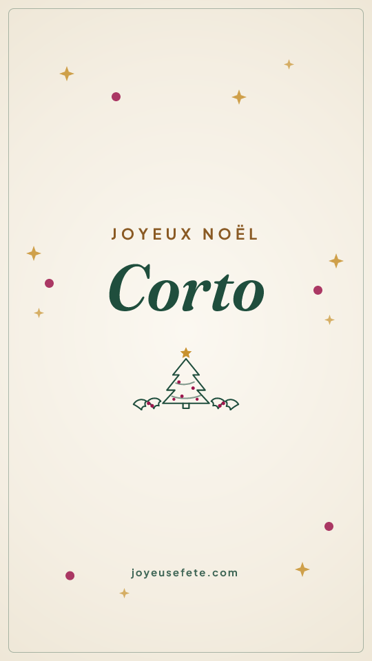 Image « Joyeux Noël Corto » au format story