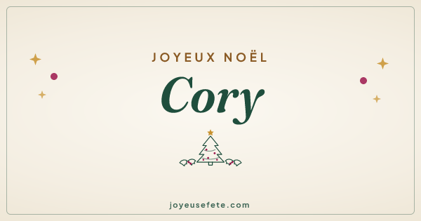Image « Joyeux Noël Cory » au format large