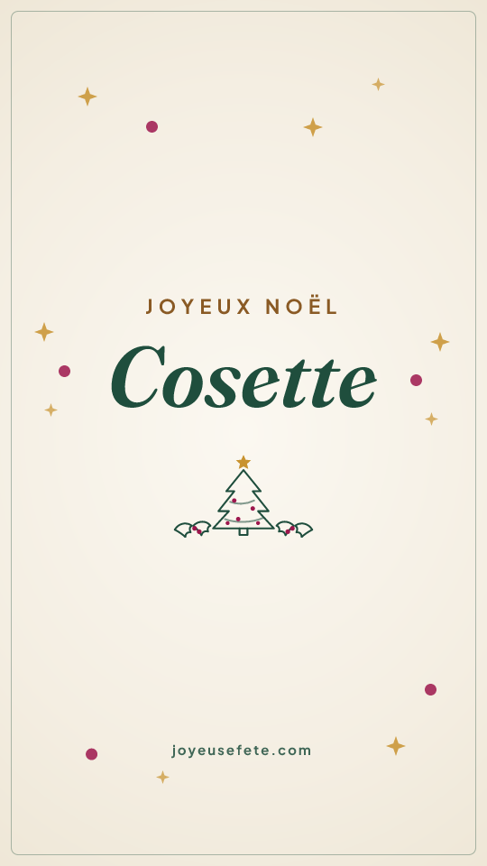 Image « Joyeux Noël Cosette » au format story