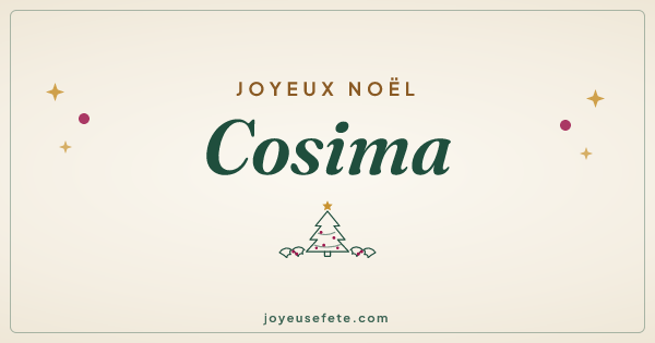 Image « Joyeux Noël Cosima » au format large