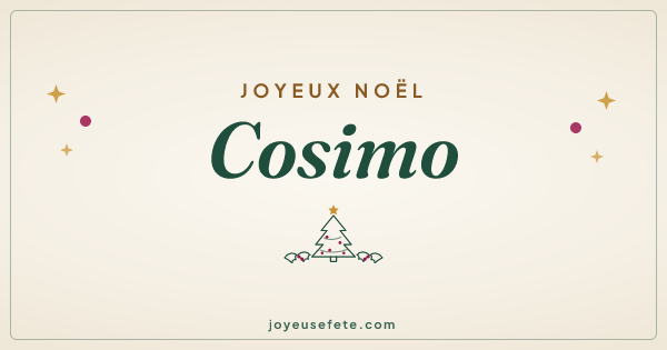Image « Joyeux Noël Cosimo » au format large