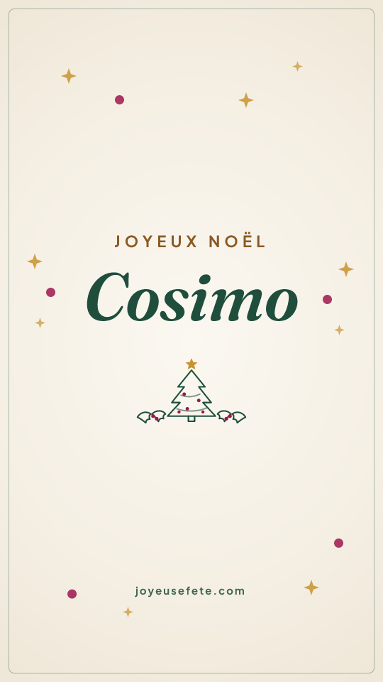 Image « Joyeux Noël Cosimo » au format story