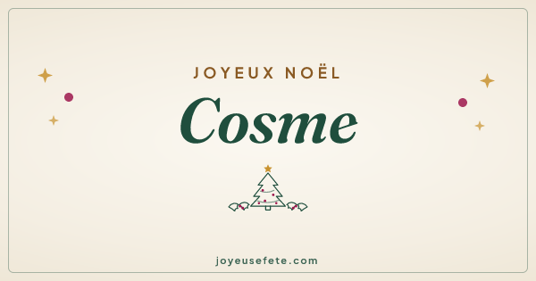 Image « Joyeux Noël Cosme » au format large