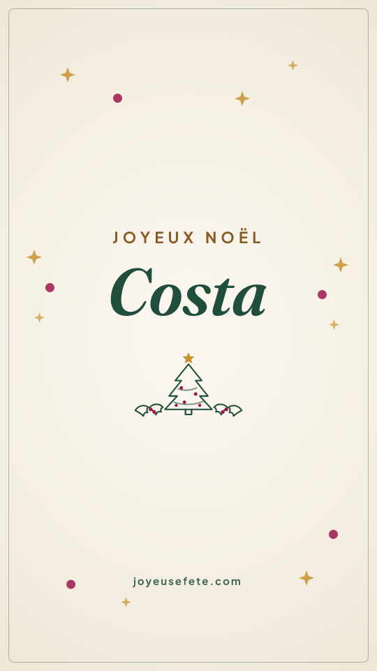 Image « Joyeux Noël Costa » au format story