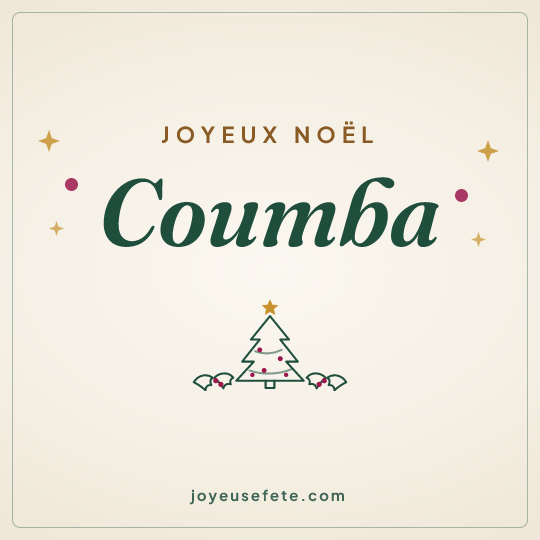 Image carrée « Joyeux Noël Coumba » pour WhatsApp