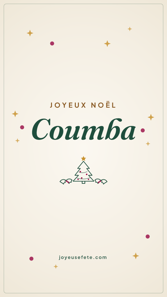 Image « Joyeux Noël Coumba » au format story