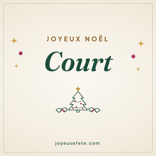 Image carrée « Joyeux Noël Court » pour WhatsApp