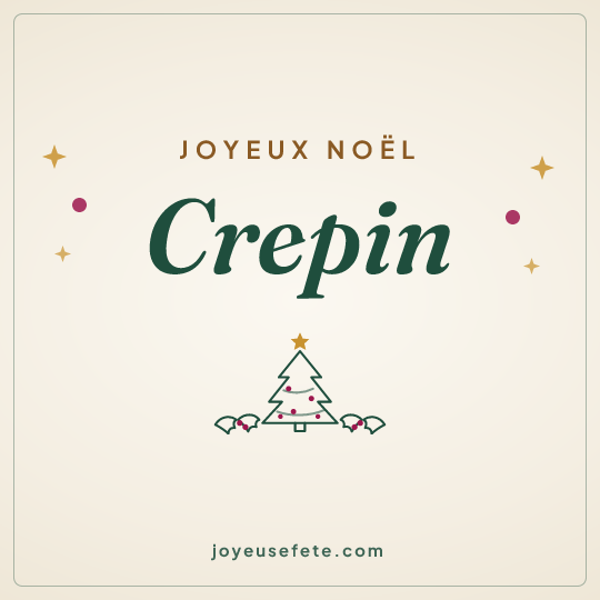 Image carrée « Joyeux Noël Crepin » pour WhatsApp