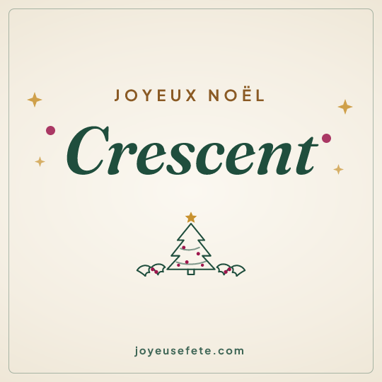 Image carrée « Joyeux Noël Crescent » pour WhatsApp