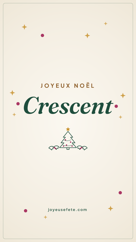 Image « Joyeux Noël Crescent » au format story