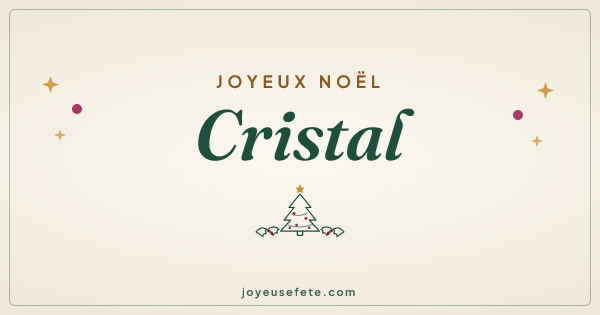 Image « Joyeux Noël Cristal » au format large