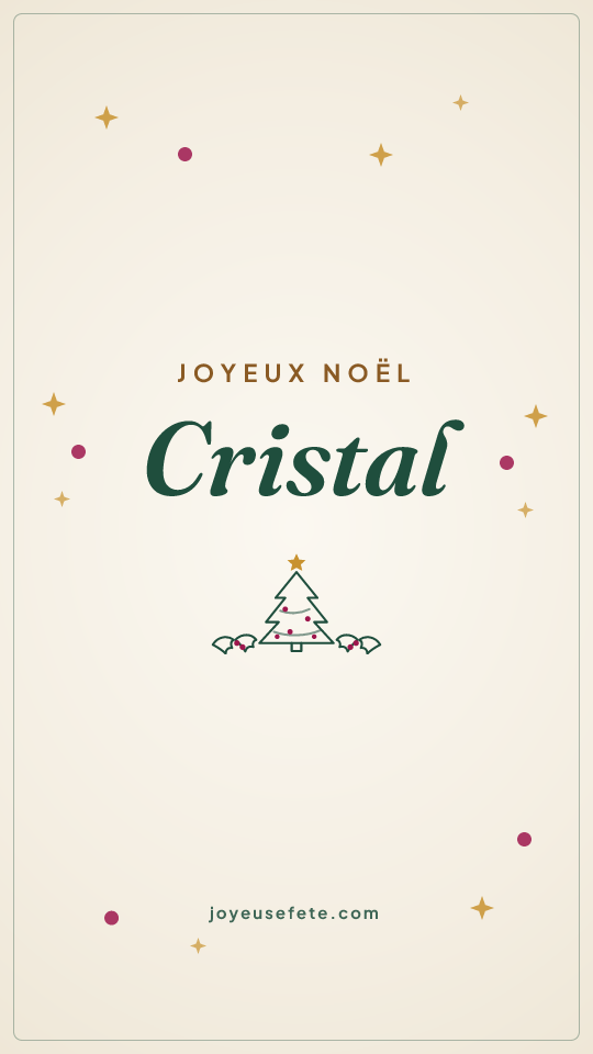 Image « Joyeux Noël Cristal » au format story