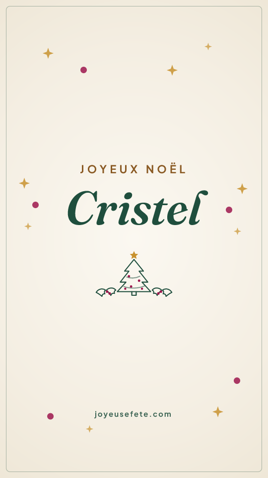 Image « Joyeux Noël Cristel » au format story