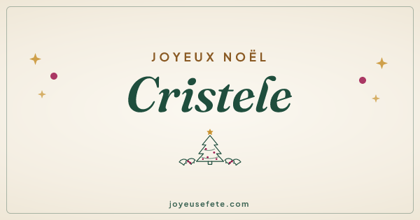 Image « Joyeux Noël Cristele » au format large
