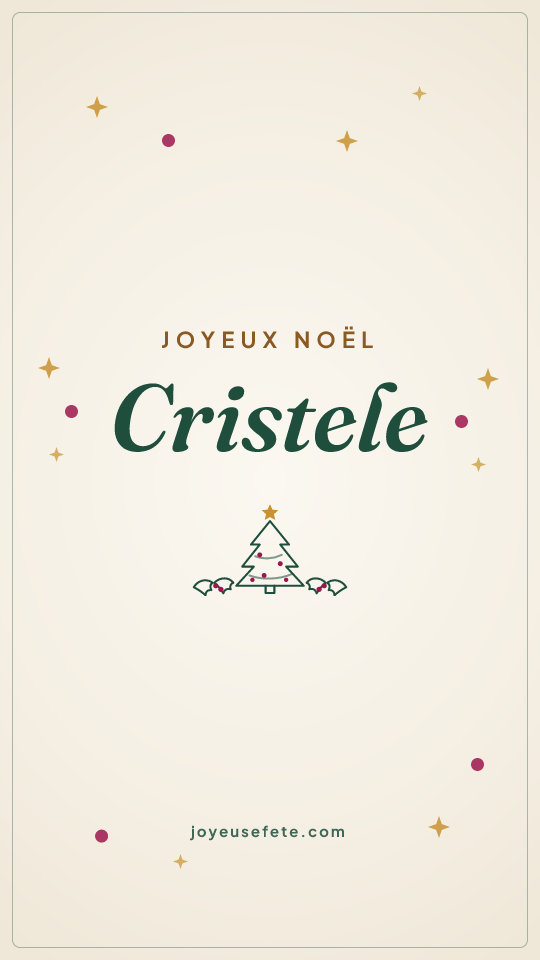 Image « Joyeux Noël Cristele » au format story