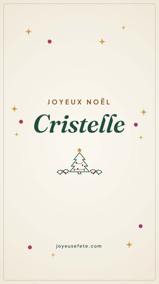 Image « Joyeux Noël Cristelle » au format story