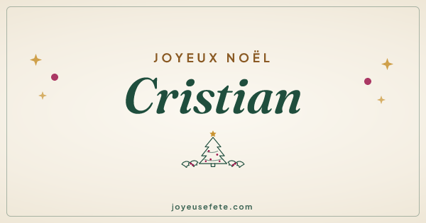 Image « Joyeux Noël Cristian » au format large