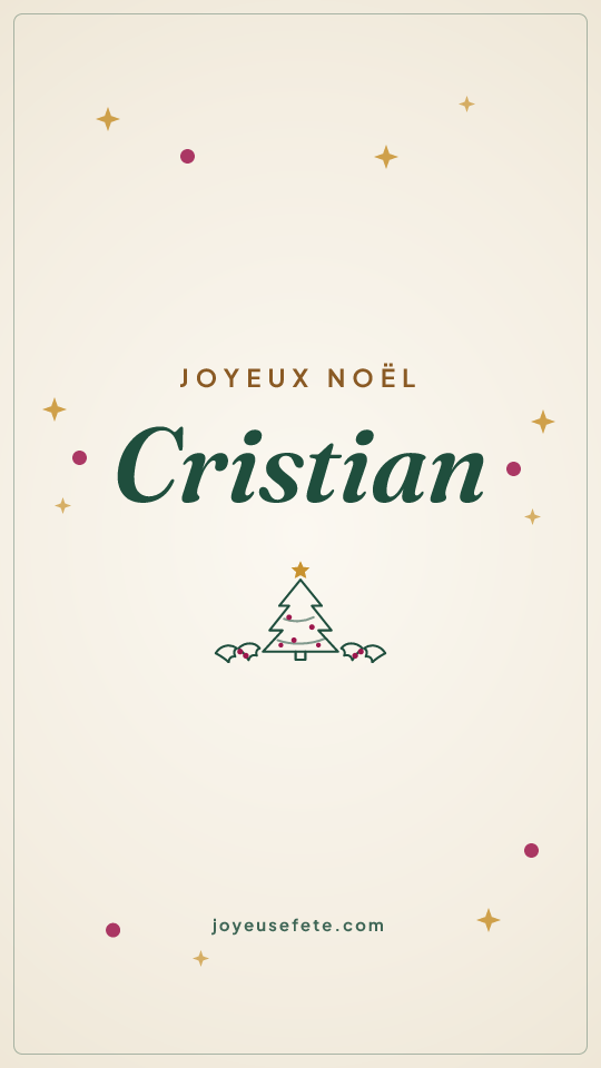 Image « Joyeux Noël Cristian » au format story