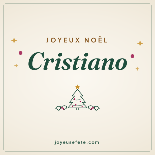 Image carrée « Joyeux Noël Cristiano » pour WhatsApp