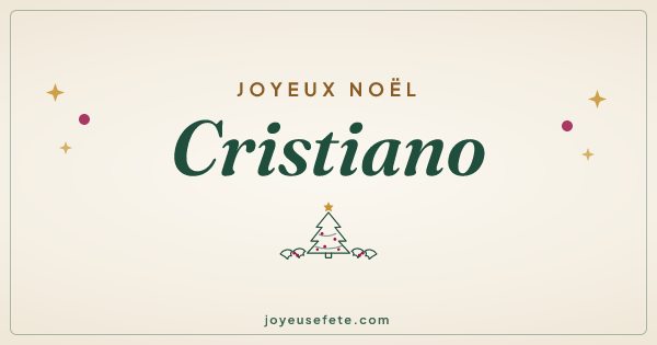 Image « Joyeux Noël Cristiano » au format large