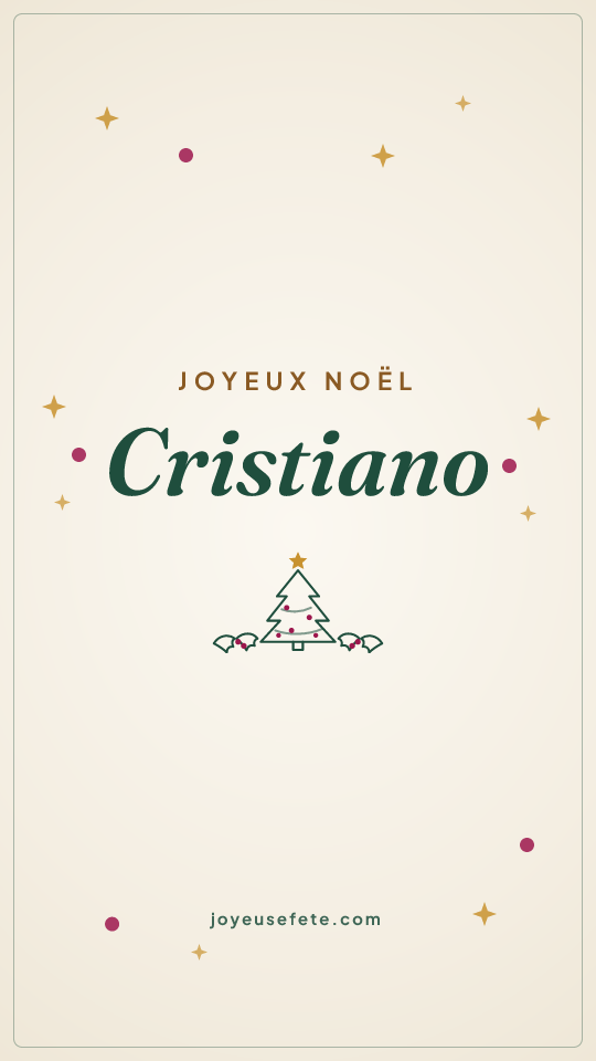 Image « Joyeux Noël Cristiano » au format story